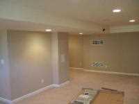 trim painting in finished basement