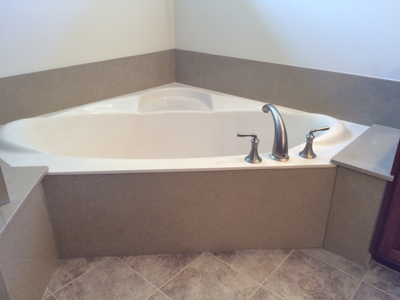 remodeled corner tub