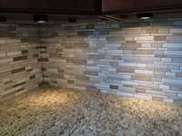 Contemporary tile backsplash with granite thumbnail