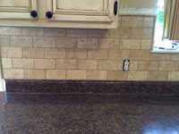 kitchen brick tile backsplash