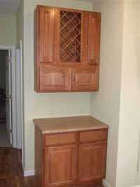 Custom cabinet with wine rack