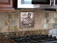 tile backplash with granite countertop in new kitchen