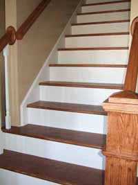 wood and paint custom stairs and trim