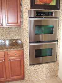 kitchen tile ideas with double oven