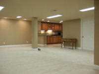 basement finishing including cabinet installation and paint