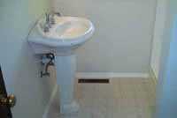 pedestal sink in bathroom remodel sample