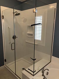 modern black shower trim