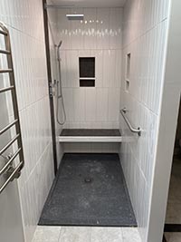 white luxury shower installation