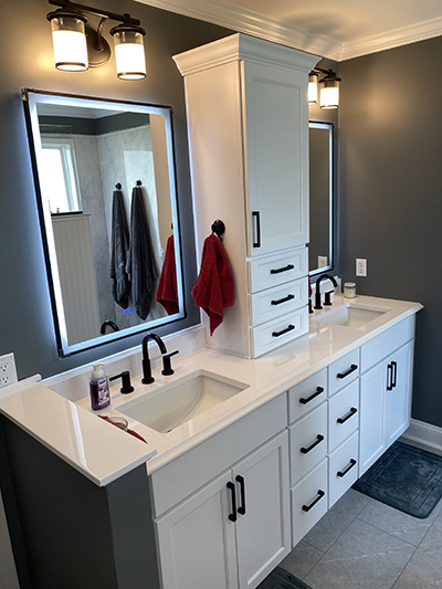 white vanity cabinets photo
