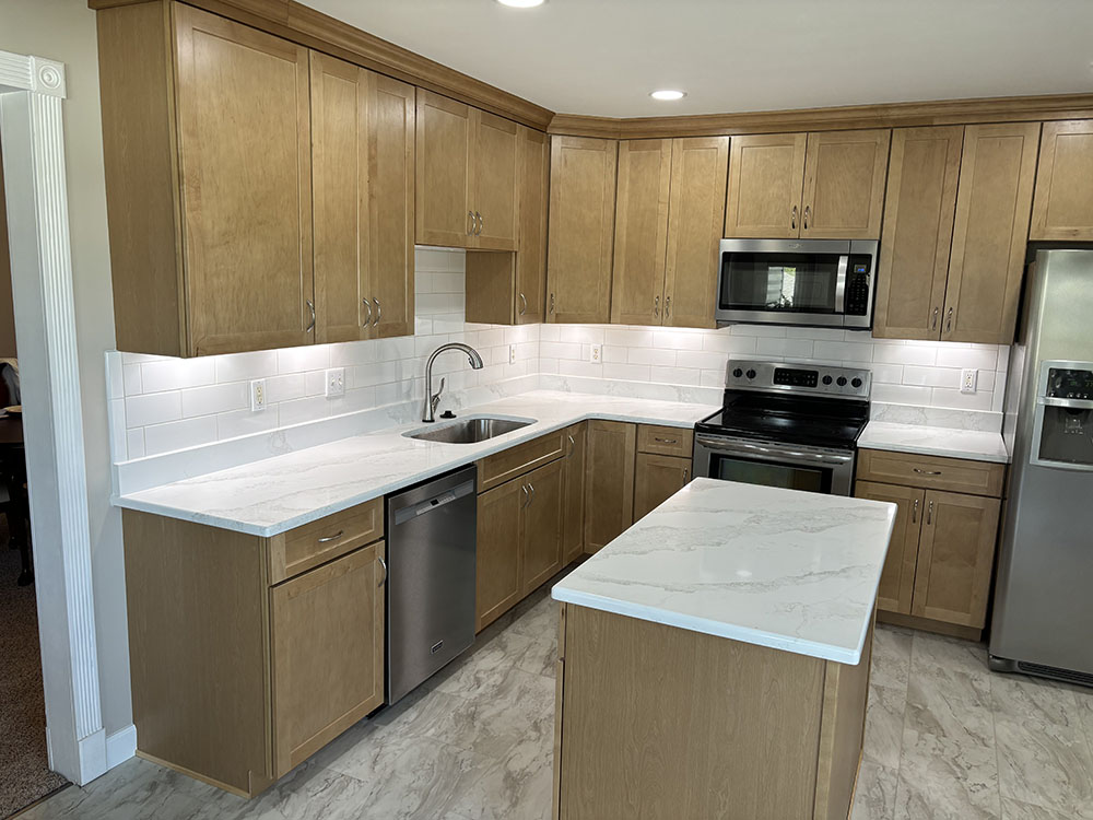 Kitchen with Natural Finish Cabinets (1)