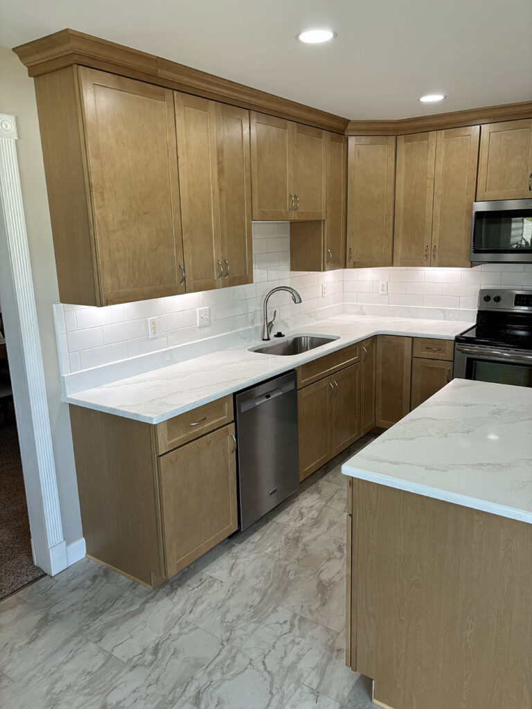 Kitchen with Natural Finish Cabinets (2)