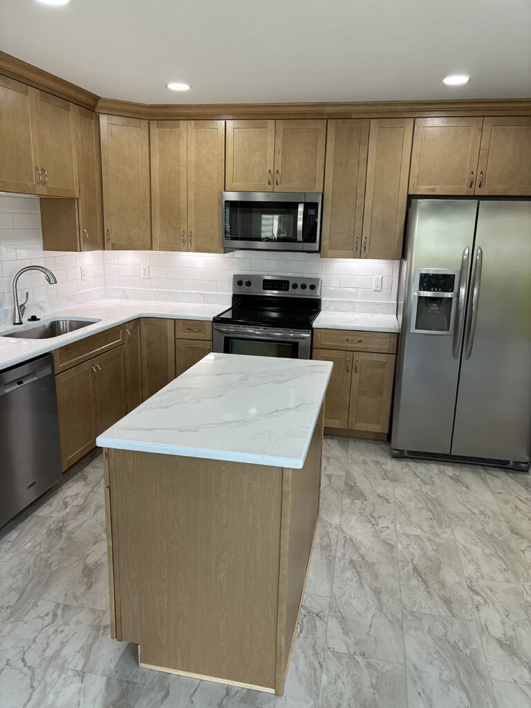 Kitchen with Natural Finish Cabinets (3)
