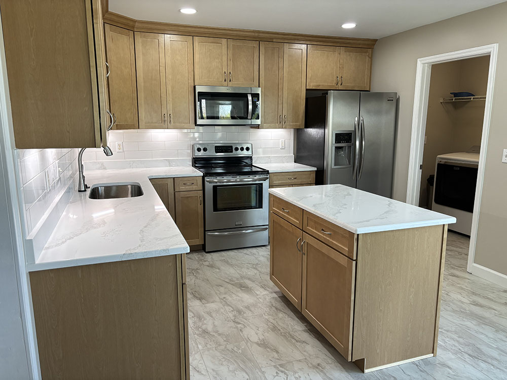 Kitchen with Natural Finish Cabinets (4)