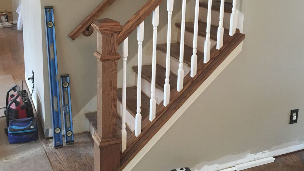 stairway bannister trim